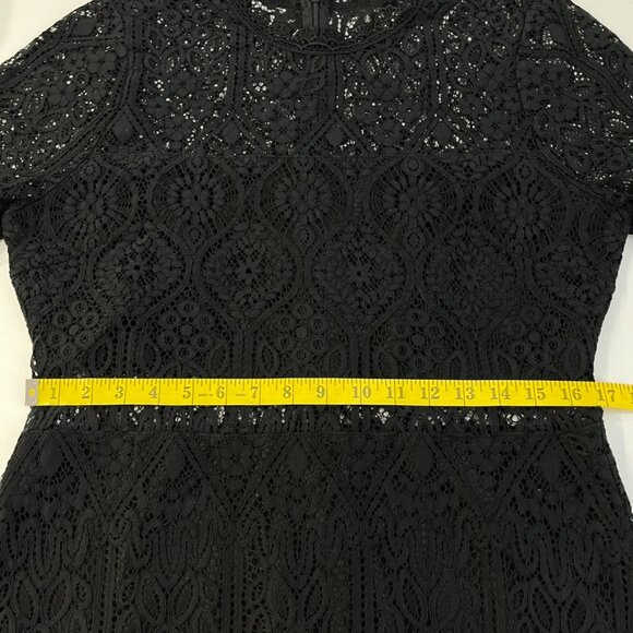 Lulus Remarkable Sheer Lace Short Sleeve Knee Length Dress Womens Size XL - Picture 11 of 12